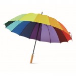 Grand parapluie publicitaire avec arc-en-ciel couleur multicolore