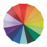Grand parapluie publicitaire avec arc-en-ciel couleur multicolore troisième vue