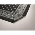 Foulard bandana en coton couleur noir vue détail 4