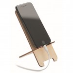 Support de téléphone portable en bois couleur bois première vue
