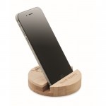 Support de téléphone en bois avec graines couleur bois vue principale
