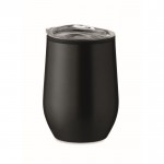 Tasse en acier à double paroi avec couvercle couleur noir première vue