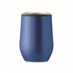Tasse en acier à double paroi avec couvercle couleur bleu quatrième vue