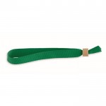 Bracelet en polyester et fermoir en bambou couleur vert
