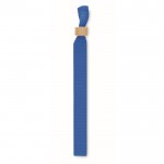 Bracelet en polyester et fermoir en bambou couleur bleu roi troisième vue