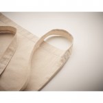 Tote bag en coton avec longue anse 140 g/m2 couleur beige vue détail 2