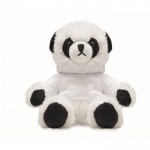 Ours en peluche panda avec sweat-shirt couleur blanc deuxième vue