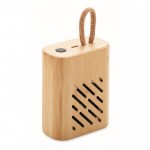Haut-parleur compact Bluetooth 5.0 bambou couleur bois