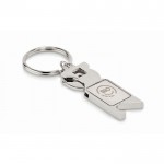 Porte-clés pour caddie avec décapsuleur couleur argenté mat vue principale