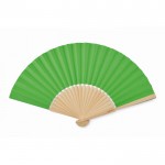 Eventail en bambou avec papier de couleur couleur vert lime vue principale