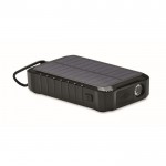 Powerbank solaire 8000 mAh avec dynamo couleur noir huitième vue