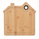Planche à découper en forme de maison couleur bois deuxième vue