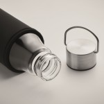 Botella de vidrio con tapa antifugas, asa y funda 500ml couleur transparent quatrième vue photographique