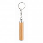 Porte-clés en bambou avec LED couleur bois première vue