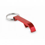 Porte-clés décapsuleur personnalisé couleur rouge