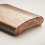 Petaca de acero inoxidable reciclado con aspecto de madera 190ml couleur marron cinquième vue photographique