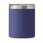 Vaso antifugas de acero inoxidable reciclado con tapa 300ml couleur bleu sixième vue
