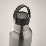 Botella antifuga con 2 tapones intercambiables y pajita 700ml couleur argenté mat troisième vue photographique