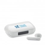 Écouteurs sans fil publicitaire 5.3 en ABS recyclé avec 4h d'autonomie vue avec zone d'impression