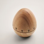 Original reloj temporizador para cocina de madera y con forma de huevo couleur bois deuxième vue photographique