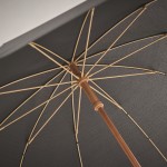 Paraguas de pongee RPET manual antiviento con estructura de bambú Ø104 couleur noir cinquième vue photographique
