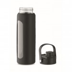 Botella de vidrio con funda de silicona y tapa con asa 750ml couleur noir neuvième vue