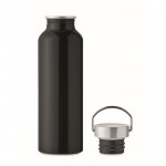 Botella de aluminio reciclado con tapón antifugas y asa 500ml couleur noir cinquième vue