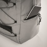 Mochila acolchada de poliéster reflectante para portátil 15'' couleur argenté mat sixième vue photographique