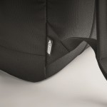 Mochila con cierre roll top y respaldo acolchado de poliéster RPET couleur noir quatrième vue photographique