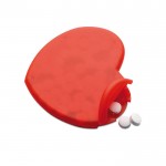 Bonbons promotionnels dans une boîte en forme de cœur couleur  rouge troisième vue