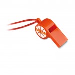 Sifflet publicitaire pour événements couleur  orange avec logo
