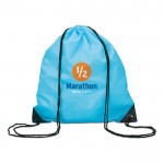 sacs à cordon personnalisés économiques couleur  turquoise avec logo
