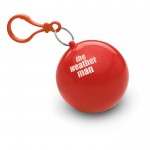Imperméable publicitaire en boule ronde couleur  rouge imprimé
