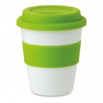 Tasse en plastique personnalisée avec couvercle 350ml couleur  vert
