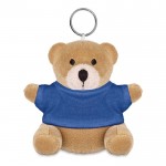 Porte-clés publicitaire avec ours en peluche couleur  bleu