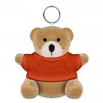 Porte-clés publicitaire avec ours en peluche couleur  orange