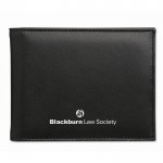 Portefeuille publicitaire à offrir couleur  noir deuxième vue avec logo