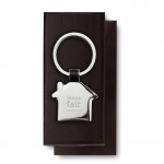 Porte-clés élégant avec maison en nickel couleur  noir troisième vue
