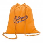 Sac à dos en coton personnalisé pour publicité couleur  orange avec logo