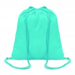 Sac à dos en coton personnalisé pour publicité couleur  turquoise