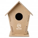 Maison pour oiseaux en aggloméré couleur  bois imprimé