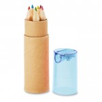 Ensemble de 6 crayons personnalisés pour enfants couleur  bleu deuxième vue