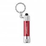 Porte-clés original avec lampe de poche couleur  rouge avec logo