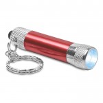 Porte-clés original avec lampe de poche couleur  rouge deuxième vue