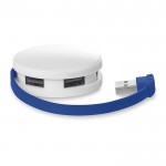 Hub promotionnel USB de 4 ports couleur  bleu roi