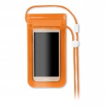 Coque de portable publicitaire étanche couleur  orange deuxième vue