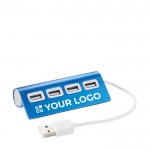 Hub publicitaire USB de 4 ports avec zone d'impression