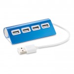 Hub publicitaire USB de 4 ports couleur  bleu