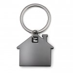 Porte-clés de merchandising en forme de maison couleur  noir deuxième vue