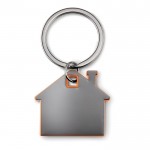 Porte-clés de merchandising en forme de maison couleur  orange deuxième vue